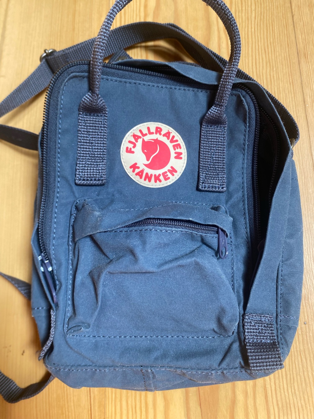 Fjallraven Kanken Crossbody Bag Heather Blue Mini Version of the Iconic Backpack